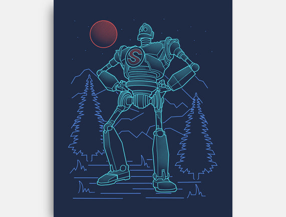 Iron Colossal Neon Lineart