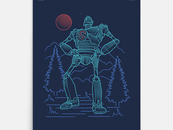 Iron Colossal Neon Lineart