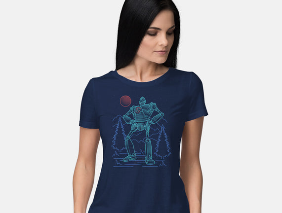 Iron Colossal Neon Lineart