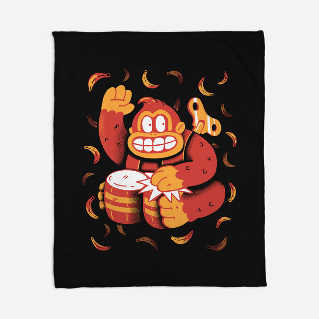 The Gorilla-None-Fleece-Blanket-8BitHobo