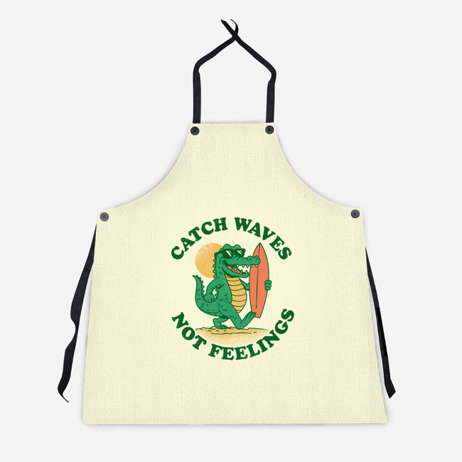 Catch Waves Not Feelings-Unisex-Kitchen-Apron-dandingeroz