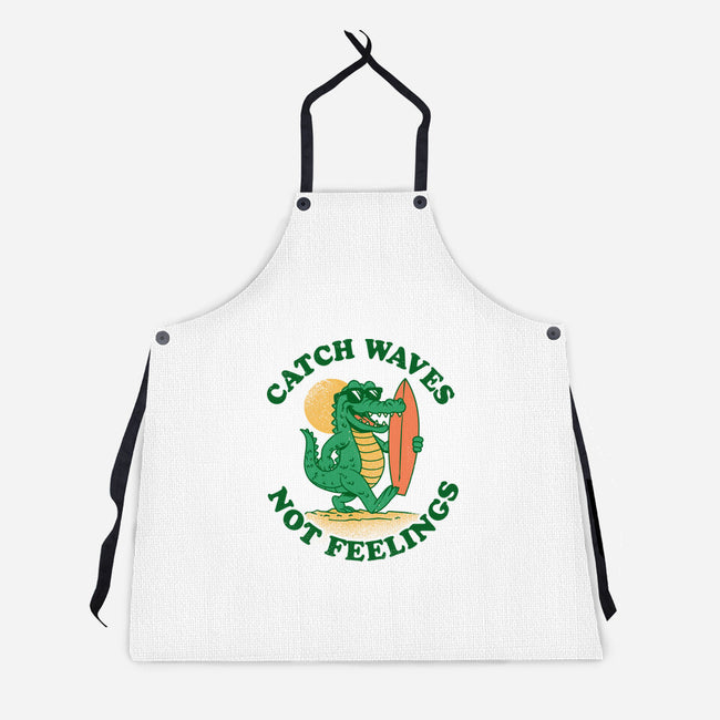 Catch Waves Not Feelings-Unisex-Kitchen-Apron-dandingeroz