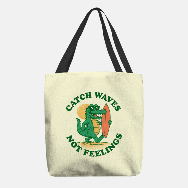 Catch Waves Not Feelings-None-Basic Tote-Bag-dandingeroz