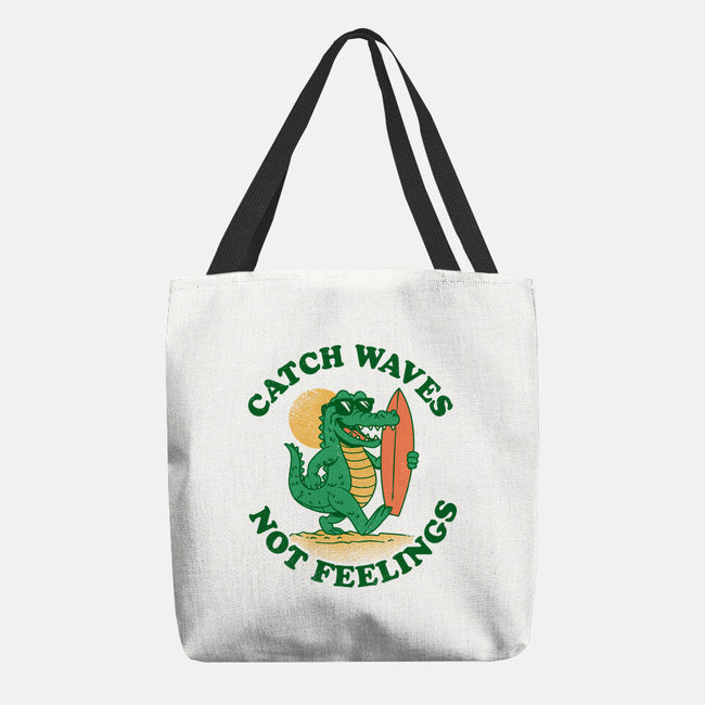 Catch Waves Not Feelings-None-Basic Tote-Bag-dandingeroz