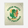Catch Waves Not Feelings-None-Fleece-Blanket-dandingeroz