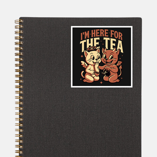 Gossip Tea Cats-None-Glossy-Sticker-Studio Mootant