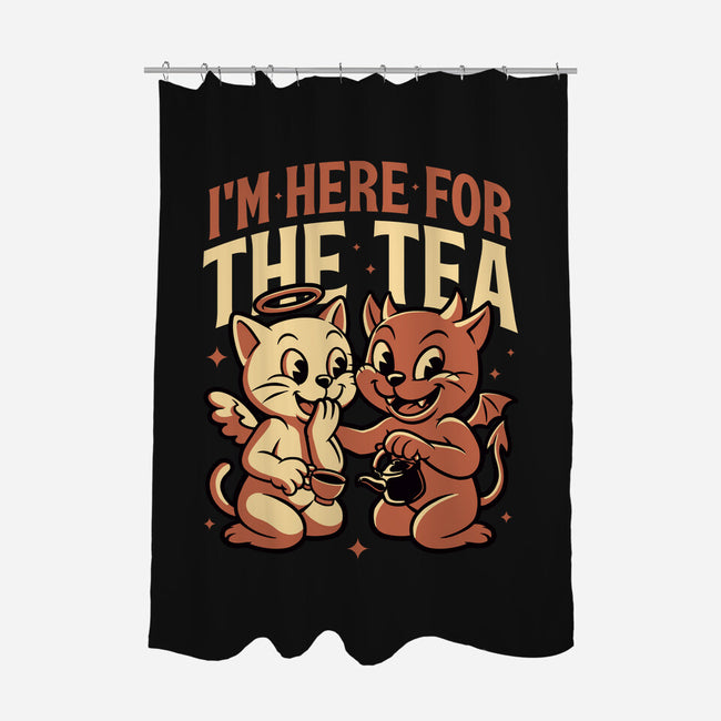 Gossip Tea Cats-None-Polyester-Shower Curtain-Studio Mootant