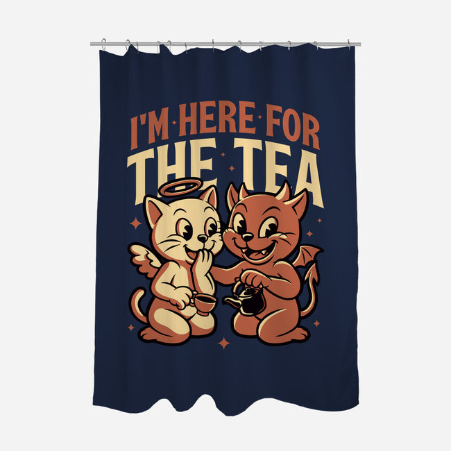 Gossip Tea Cats-None-Polyester-Shower Curtain-Studio Mootant