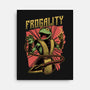 Frog Puppet Fighter-None-Stretched-Canvas-Studio Mootant