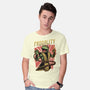 Frog Puppet Fighter-Mens-Basic-Tee-Studio Mootant