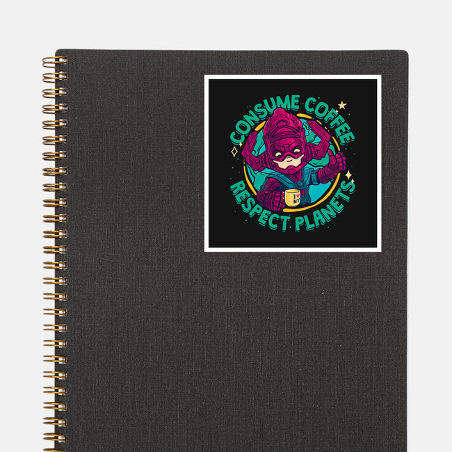 Devourer Of Coffee-None-Glossy-Sticker-teesgeex