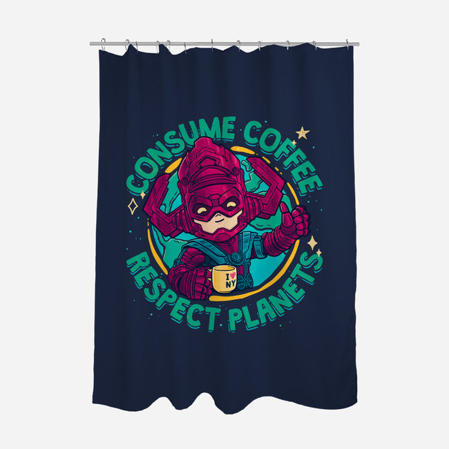 Devourer Of Coffee-None-Polyester-Shower Curtain-teesgeex
