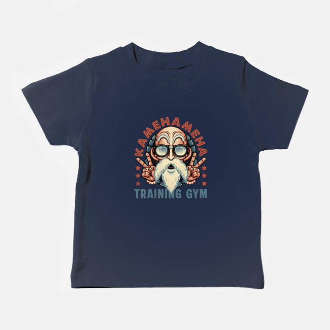 Kame Training Gym-Baby-Basic-Tee-glitchygorilla