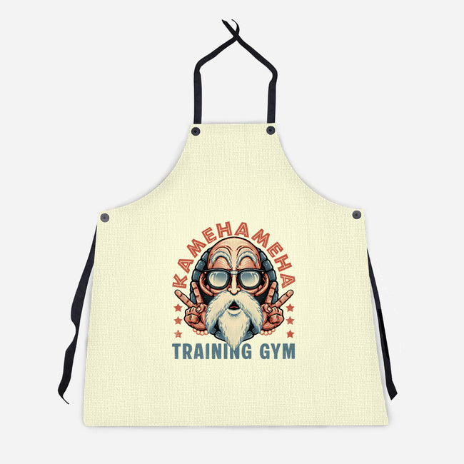 Kame Training Gym-Unisex-Kitchen-Apron-glitchygorilla