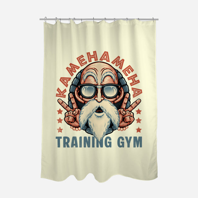 Kame Training Gym-None-Polyester-Shower Curtain-glitchygorilla