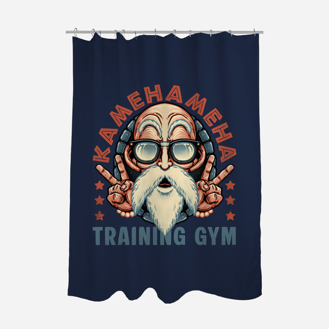 Kame Training Gym-None-Polyester-Shower Curtain-glitchygorilla