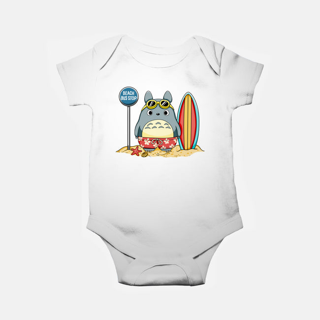 Beach Bus Stop-Baby-Basic-Onesie-JamesQJO