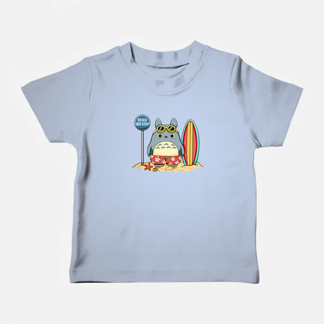 Beach Bus Stop-Baby-Basic-Tee-JamesQJO