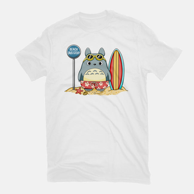 Beach Bus Stop-Unisex-Basic-Tee-JamesQJO