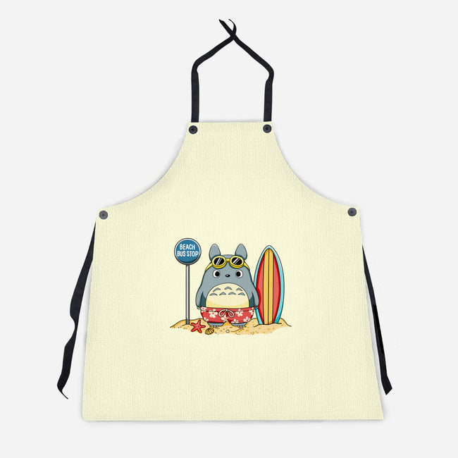 Beach Bus Stop-Unisex-Kitchen-Apron-JamesQJO