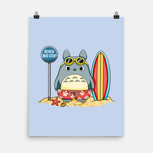 Beach Bus Stop-None-Matte-Poster-JamesQJO