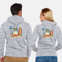 Beach Bus Stop-Unisex-Zip-Up-Sweatshirt-JamesQJO
