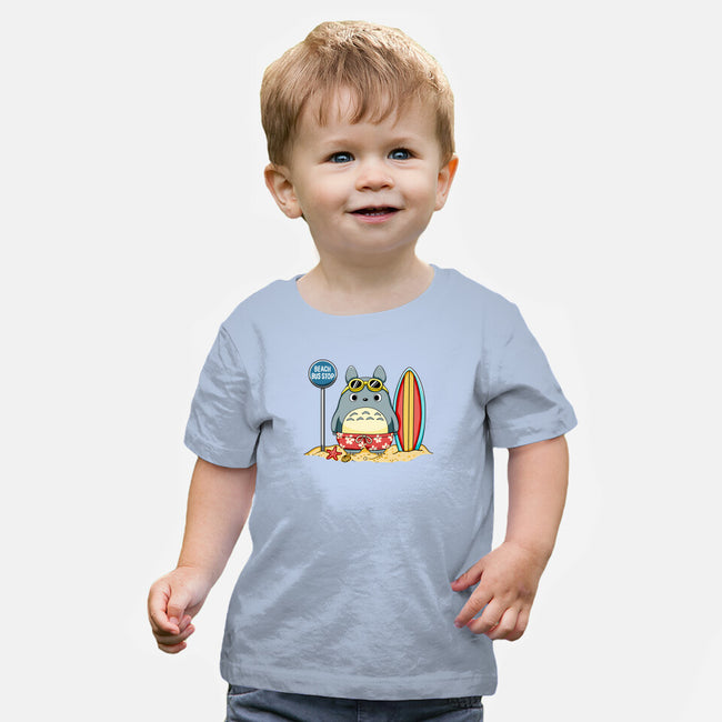 Beach Bus Stop-Baby-Basic-Tee-JamesQJO