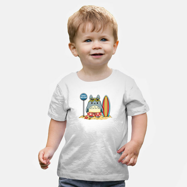 Beach Bus Stop-Baby-Basic-Tee-JamesQJO