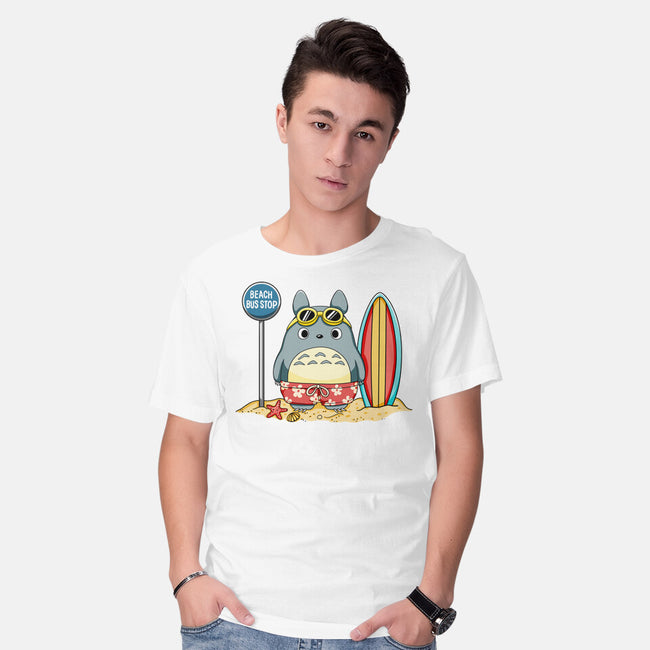 Beach Bus Stop-Mens-Basic-Tee-JamesQJO