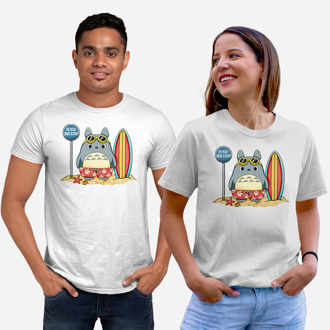 Beach Bus Stop-Unisex-Basic-Tee-JamesQJO