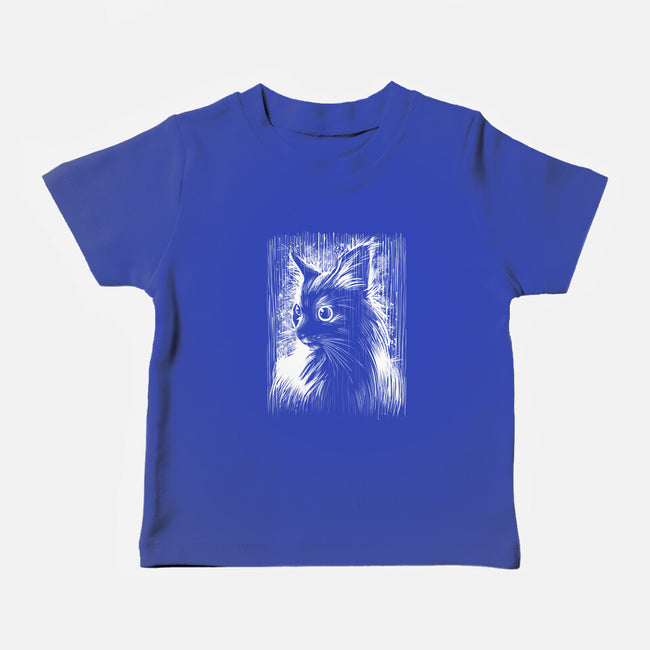 Cat Under The Rain-Baby-Basic-Tee-zascanauta