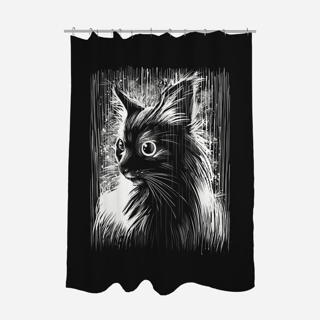 Cat Under The Rain-None-Polyester-Shower Curtain-zascanauta