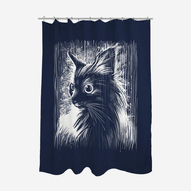 Cat Under The Rain-None-Polyester-Shower Curtain-zascanauta