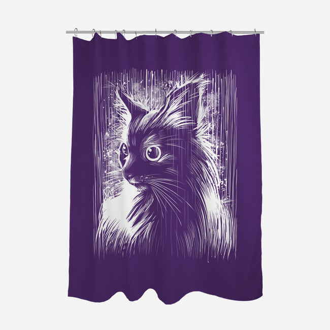 Cat Under The Rain-None-Polyester-Shower Curtain-zascanauta
