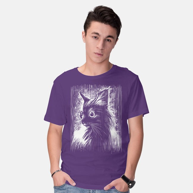 Cat Under The Rain-Mens-Basic-Tee-zascanauta