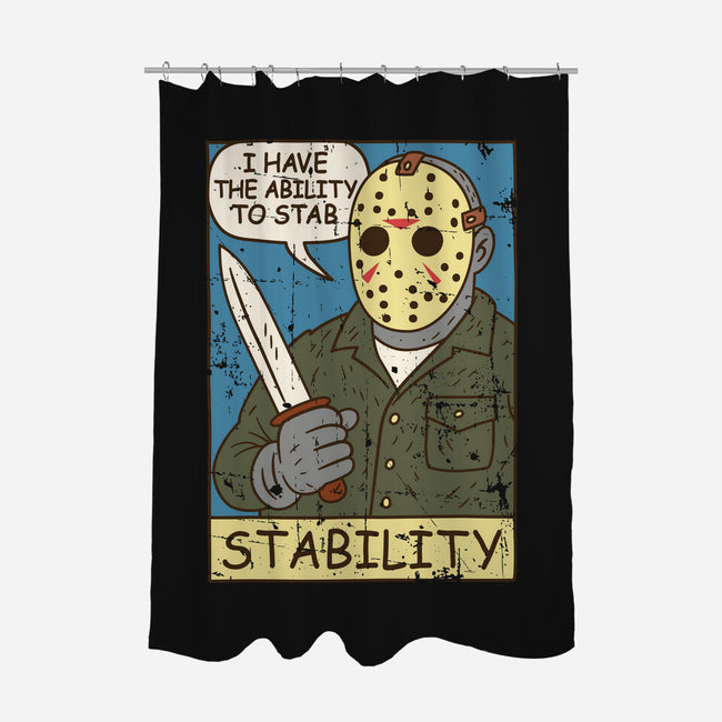 The Ability To Stab-None-Polyester-Shower Curtain-Xentee