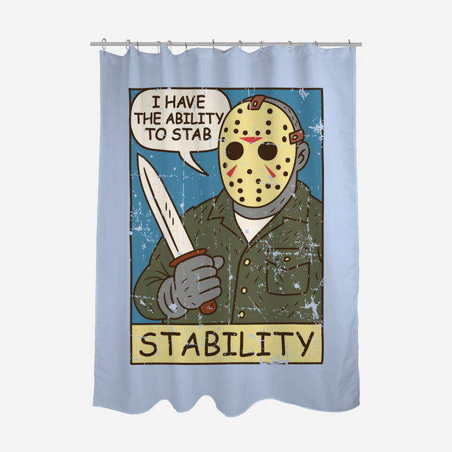 The Ability To Stab-None-Polyester-Shower Curtain-Xentee