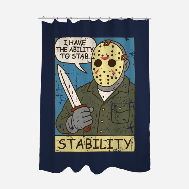 The Ability To Stab-None-Polyester-Shower Curtain-Xentee