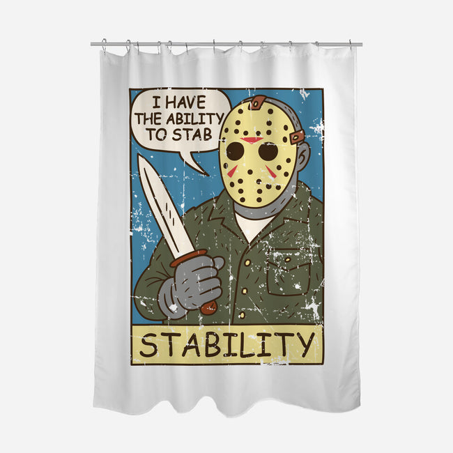 The Ability To Stab-None-Polyester-Shower Curtain-Xentee