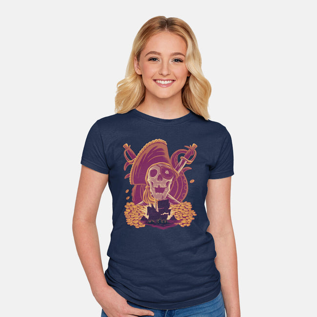 Pirate’s Treasure-Womens-Fitted-Tee-rmatix