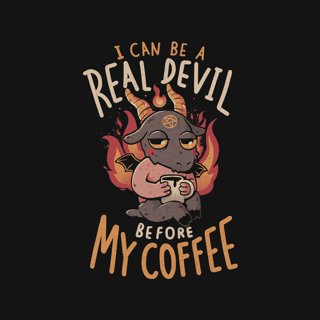 Real Devil Before My Coffee-Womens-Fitted-Tee-eduely