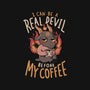Real Devil Before My Coffee-Womens-Fitted-Tee-eduely