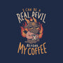 Real Devil Before My Coffee-Womens-Fitted-Tee-eduely