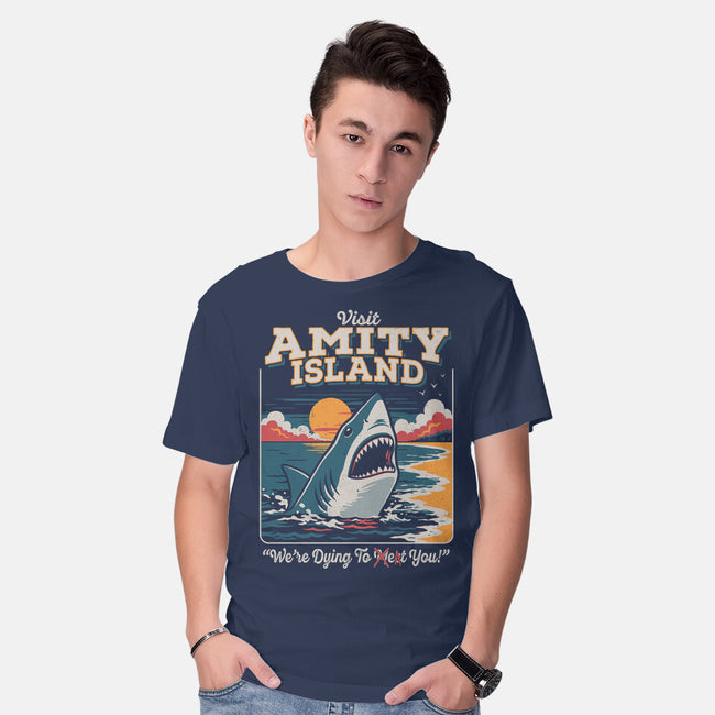 Visit Amity Island-Mens-Basic-Tee-Nemons