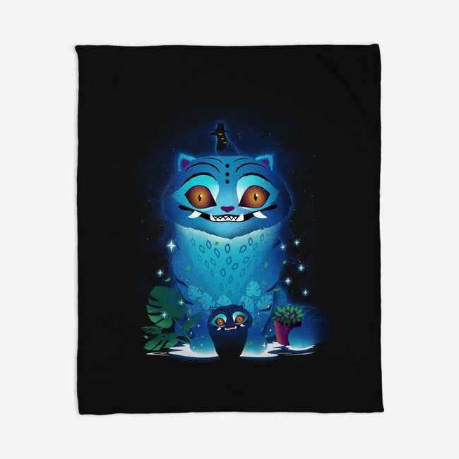 Derpy Tiger Landscape-None-Fleece-Blanket-dandingeroz