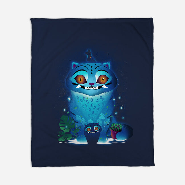 Derpy Tiger Landscape-None-Fleece-Blanket-dandingeroz