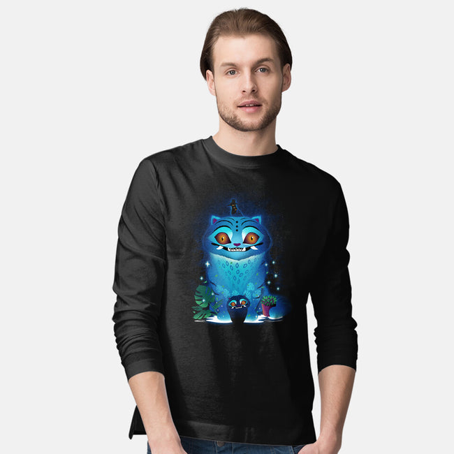 Derpy Tiger Landscape-Mens-Long Sleeved-Tee-dandingeroz