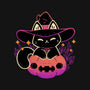 Cute Halloween Cat On Pumpkin-Mens-Basic-Tee-xMorfina