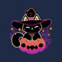 Cute Halloween Cat On Pumpkin-None-Stretched-Canvas-xMorfina