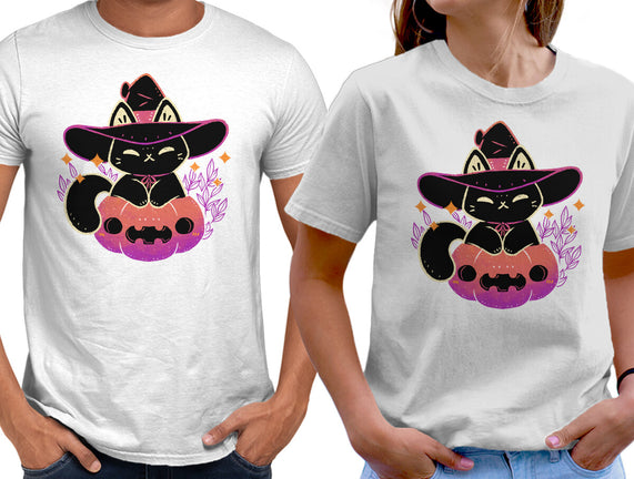 Cute Halloween Cat On Pumpkin